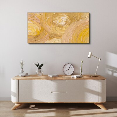 Beige spirals in soft light Canvas wall art