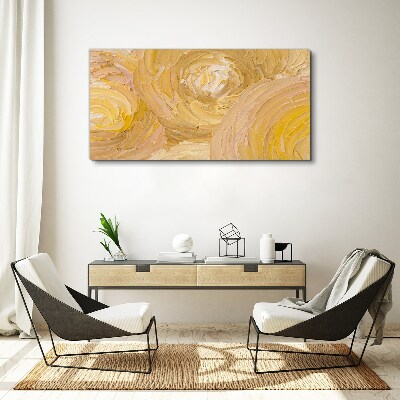 Beige spirals in soft light Canvas wall art