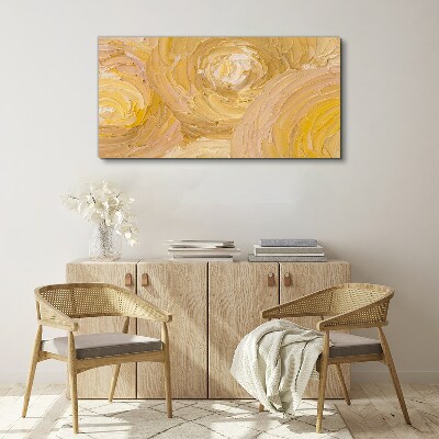 Beige spirals in soft light Canvas wall art