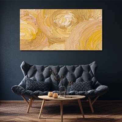 Beige spirals in soft light Canvas wall art