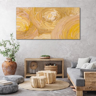 Beige spirals in soft light Canvas wall art