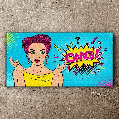 Pop Art Surprise Print on canvas