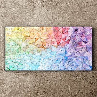 Colorful triangle mosaic Canvas wall art