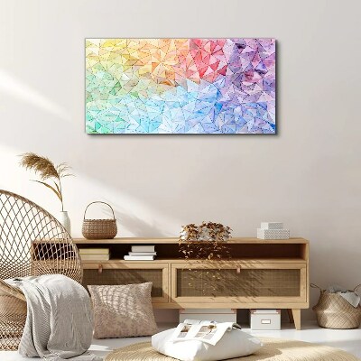 Colorful triangle mosaic Canvas wall art