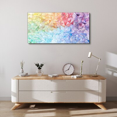 Colorful triangle mosaic Canvas wall art