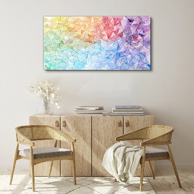 Colorful triangle mosaic Canvas wall art