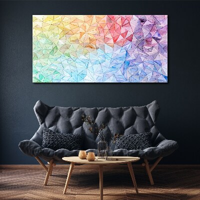 Colorful triangle mosaic Canvas wall art
