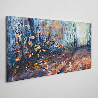 Abstraction forest leaves Canvas Wall art