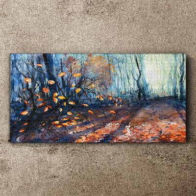 Autumn alley Canvas wall art