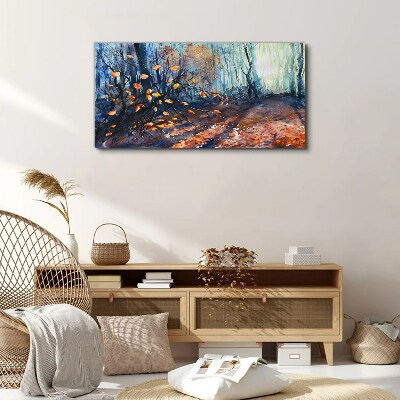 Abstraction forest leaves Canvas Wall art