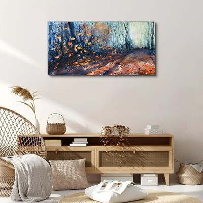 Autumn alley Canvas wall art