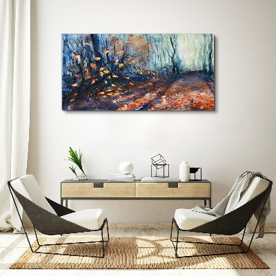 Autumn alley Canvas wall art