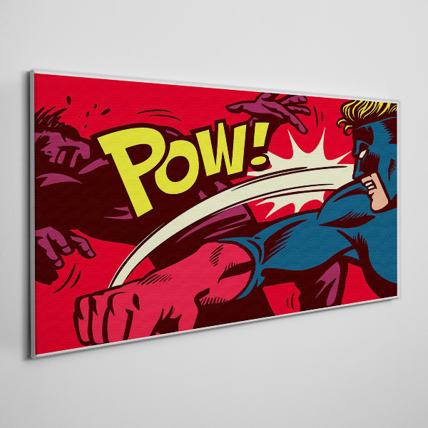 Superhero in action Canvas wall art