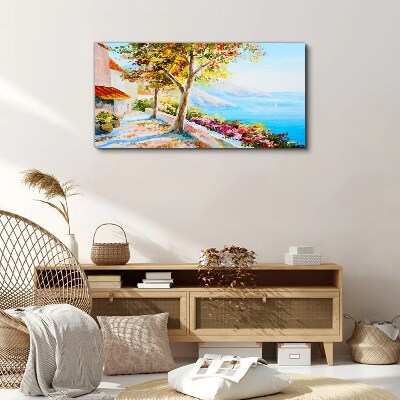 Summer seaside scenery Print on canvas