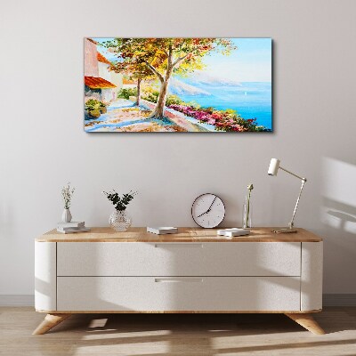 Summer seaside scenery Print on canvas