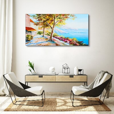 Summer seaside scenery Print on canvas