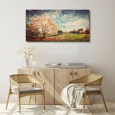 Forest sky abstraction Canvas print