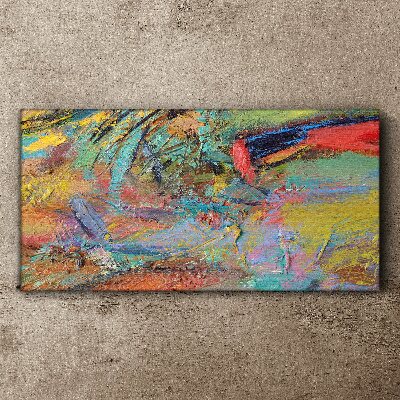 Colorful abstract landscape Canvas wall art