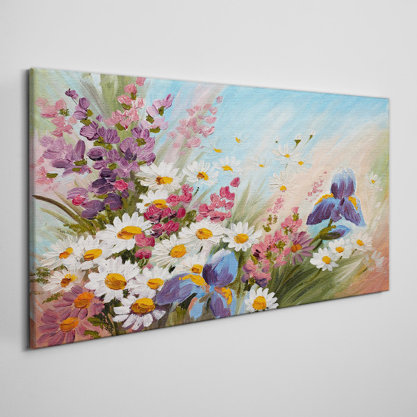 Spring bouquet of flowers in the sun Canvas wall art