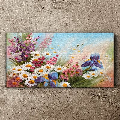 Spring bouquet of flowers in the sun Canvas wall art