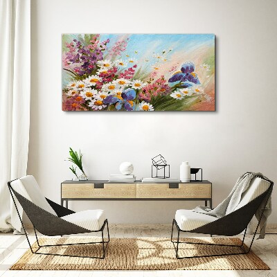 Spring bouquet of flowers in the sun Canvas wall art