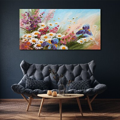 Spring bouquet of flowers in the sun Canvas wall art