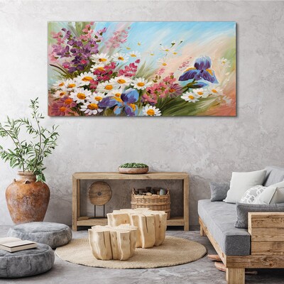 Spring bouquet of flowers in the sun Canvas wall art