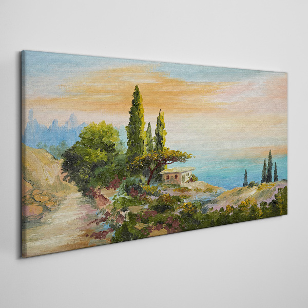 A peaceful seaside landscape Canvas wall art