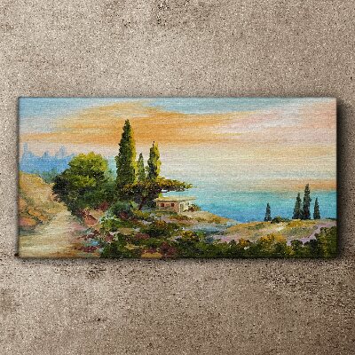 A peaceful seaside landscape Canvas wall art