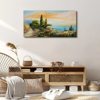 A peaceful seaside landscape Canvas wall art