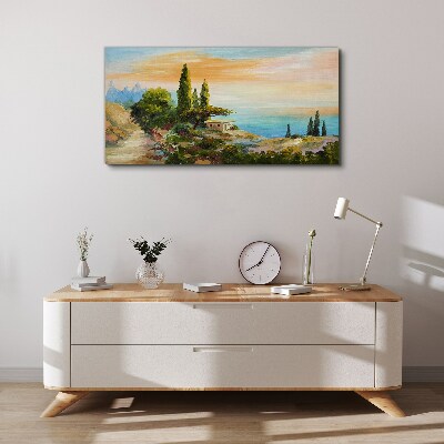 A peaceful seaside landscape Canvas wall art