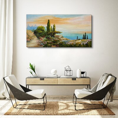 A peaceful seaside landscape Canvas wall art