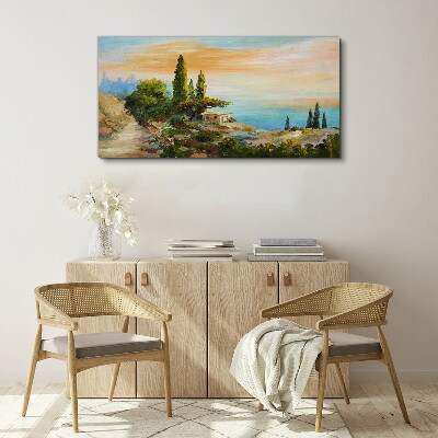 A peaceful seaside landscape Canvas wall art