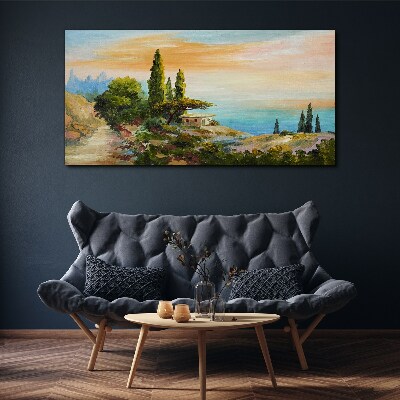 A peaceful seaside landscape Canvas wall art
