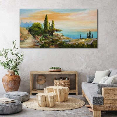 A peaceful seaside landscape Canvas wall art