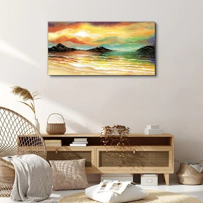 A peaceful sunset over the sea Print on canvas