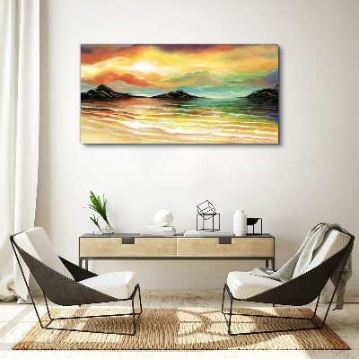 A peaceful sunset over the sea Print on canvas