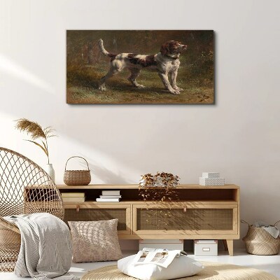 Portrait of a dog in nature Print on canvas