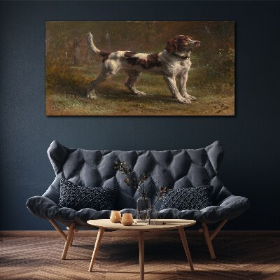 Portrait of a dog in nature Print on canvas