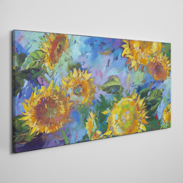 Flowers sunflowers Canvas print