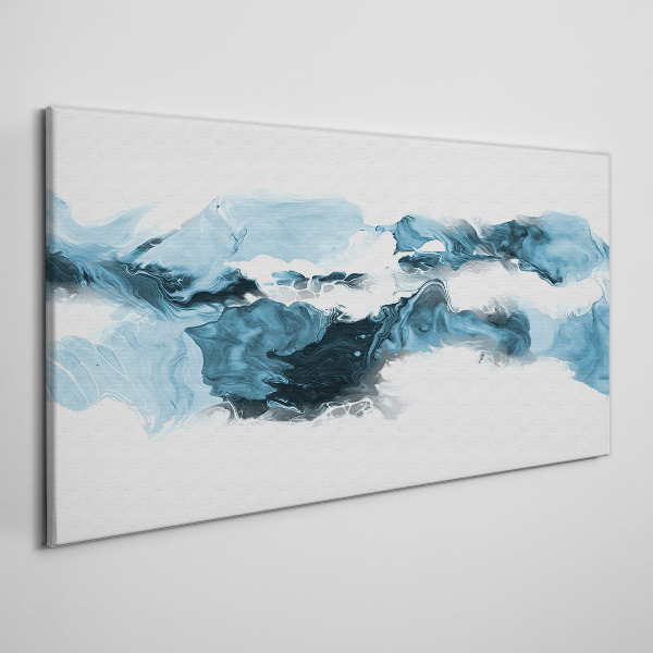 Ocean waves in shades of blue Print on canvas