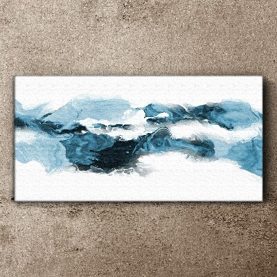Ocean waves in shades of blue Print on canvas