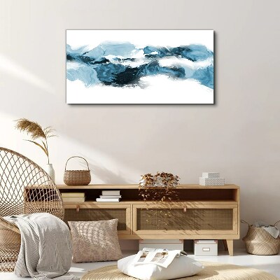 Ocean waves in shades of blue Print on canvas