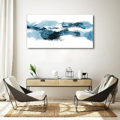 Ocean waves in shades of blue Print on canvas