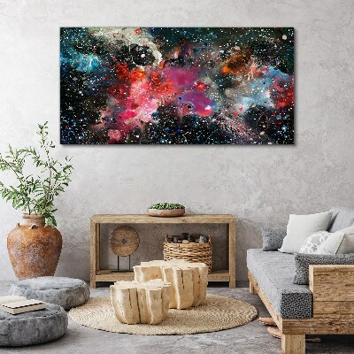 Cosmic explosion of colors Canvas wall art