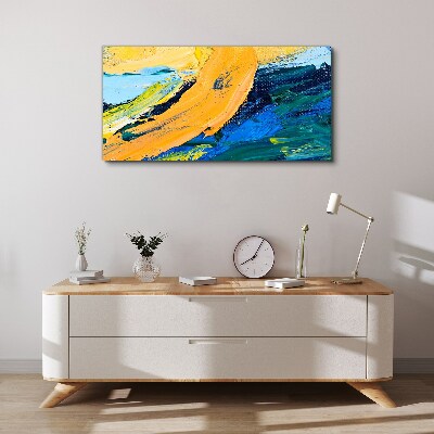 A wave of colors in motion Print on canvas