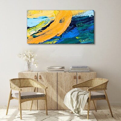 A wave of colors in motion Print on canvas