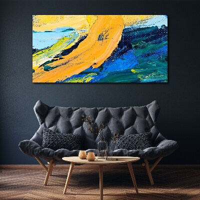 A wave of colors in motion Print on canvas
