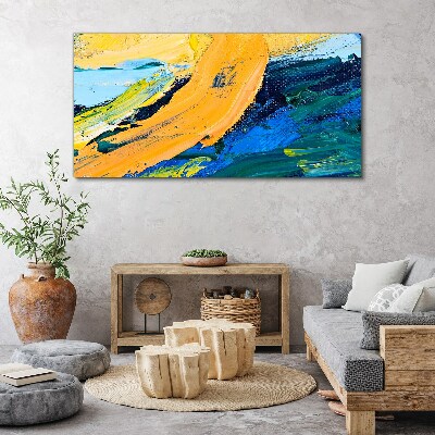 A wave of colors in motion Print on canvas