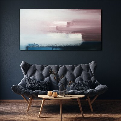 Abstract landscape in pastel shades Canvas wall art